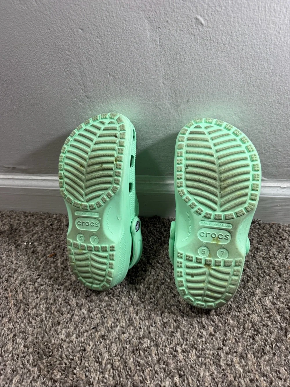 CROCS Kids Mint Green Classic Clogs
